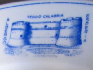 Detail of dinner plate from Albergo Esperia, Reggio Calabria