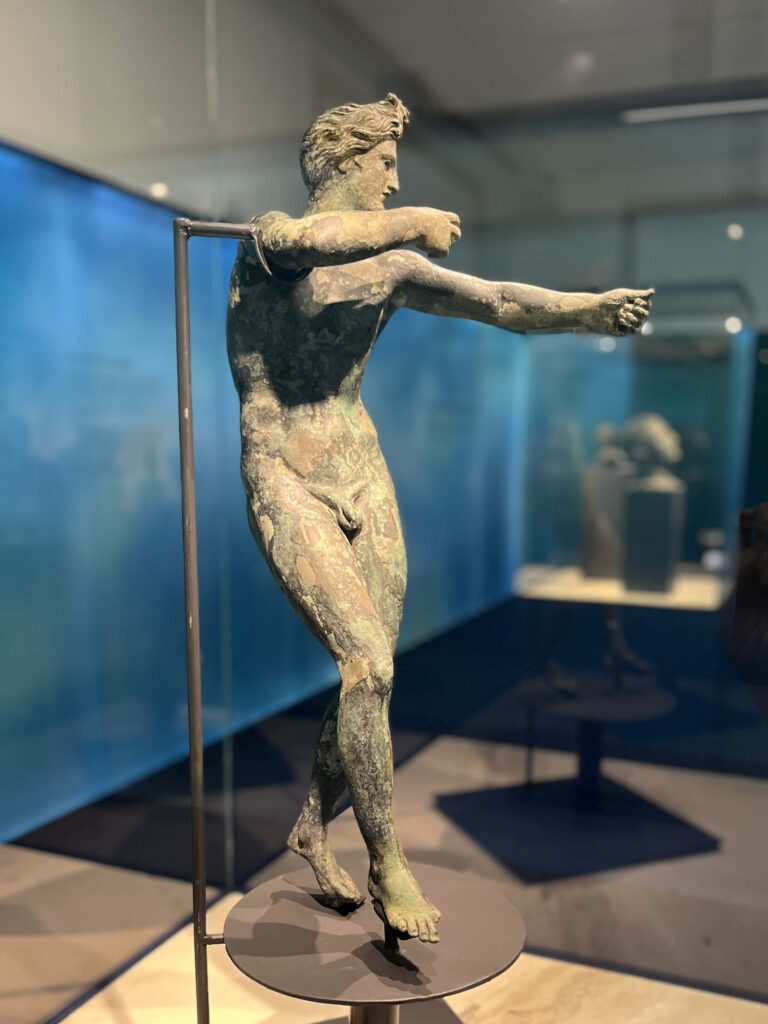 Ancient bronze Apollo statue